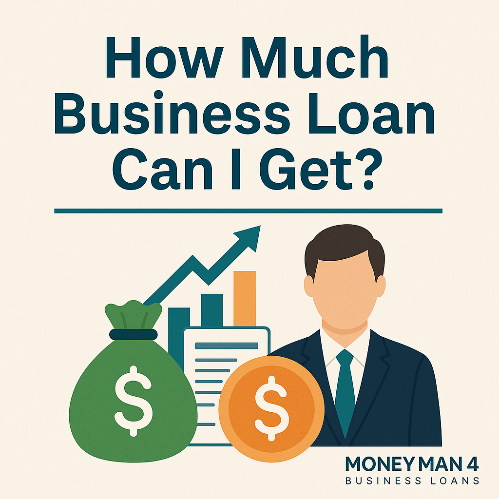 business loan amounts, how much business loan can I get, business loan eligibility, business loan requirements, SBA loan limits, term loan amount, business line of credit, Money Man 4 Business Loans, small business loan 2025, business loan approval guide