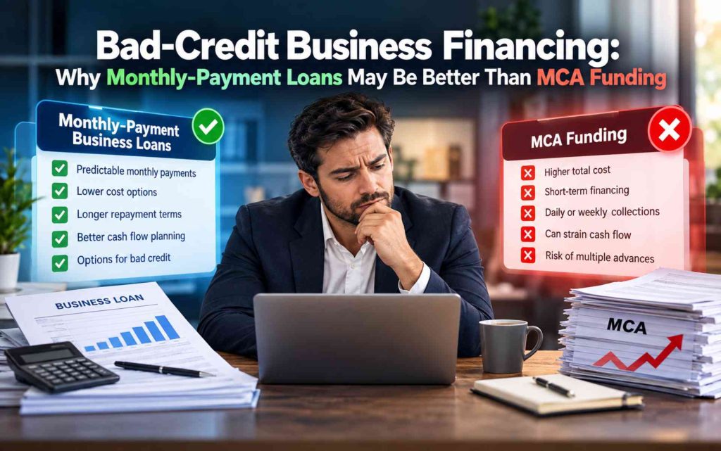 Bad-Credit Business Loans vs. MCA Funding