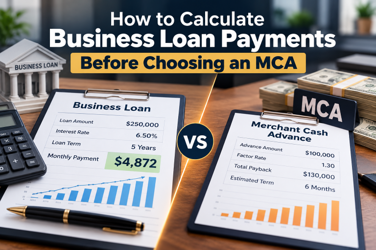 Business Loan Payment Calculator vs. MCA Payback