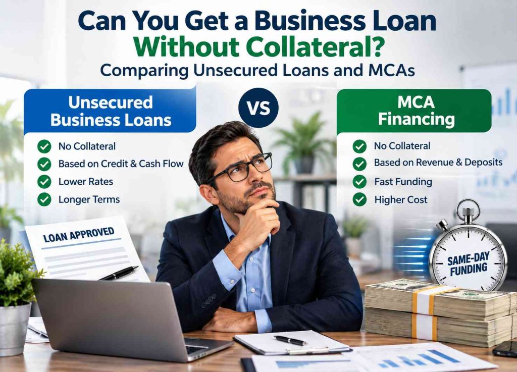 Business Loans Without Collateral vs. MCA Financing
