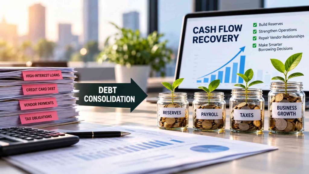Cash-Flow Recovery After Business Debt Consolidation