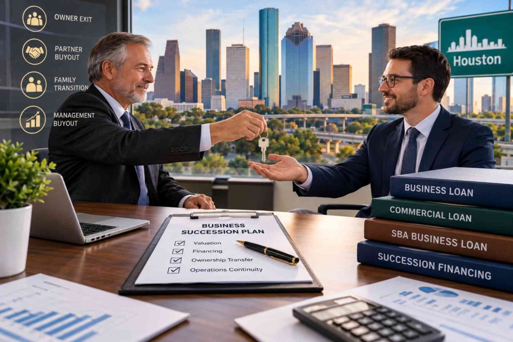 Houston Business Succession Financing: Funding an Owner Exit Without Weakening the Company