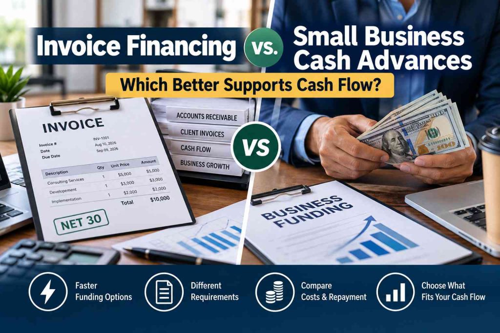Invoice Financing vs. Small Business Cash Advances