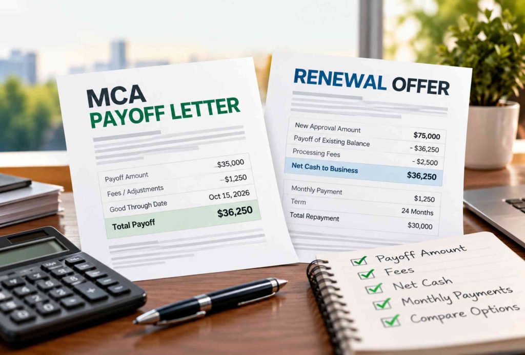 MCA Payoff Letters and Renewal Offers: What to Review