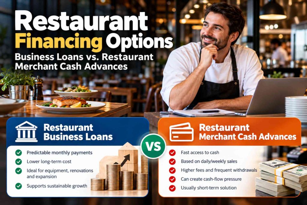 Restaurant Business Loans vs. Merchant Cash Advances